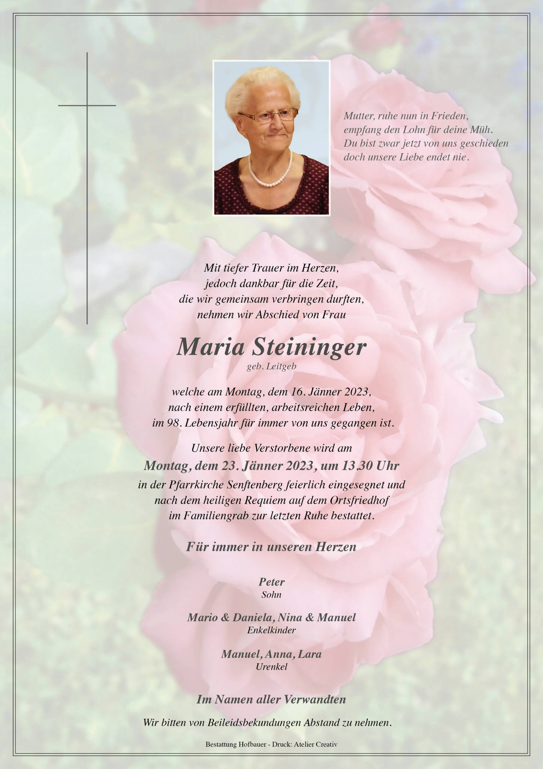 BESTATTUNG STEINBERGER NEUMARKT VERSTORBENE visual data 4